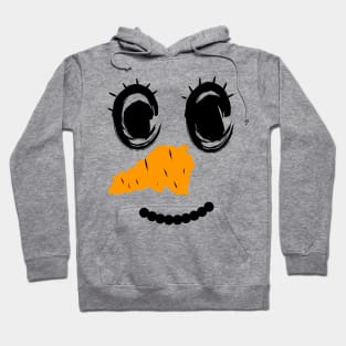 Happy Snowman Face Hoodie